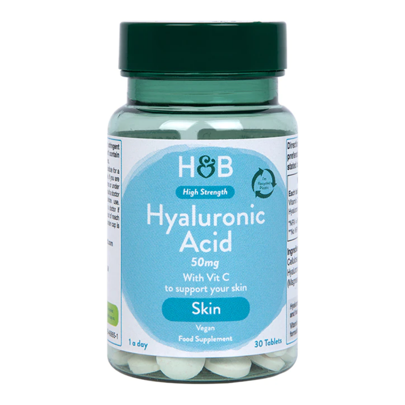 Holland & Barrett High Strength Hyaluronic Acid 50mg 30 Tablets | London Grocery