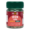 Holland & Barrett Iron & Vitamin C 14mg 30 Tablets | London Grocery