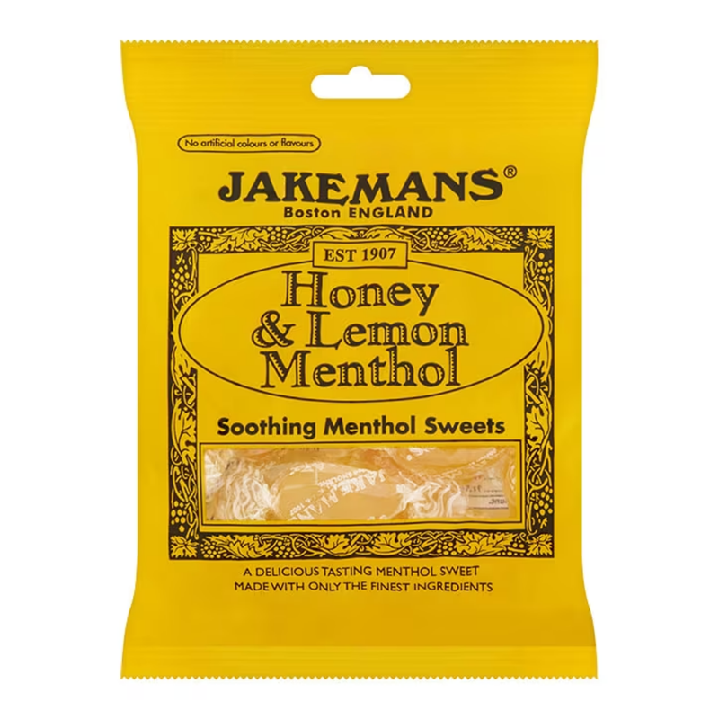 Jakemans Honey & Lemon Soothing Menthol Sweets 73g Bag | London Grocery