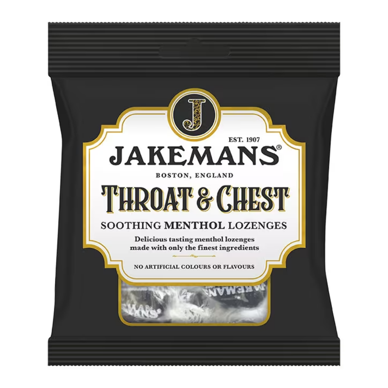 Jakemans Original Throat & Chest Soothing Menthol Sweets 73g Bag | London Grocery