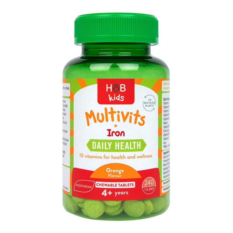Holland and Barrett Kids Multivits & Iron 240 Tablets | London Grocery
