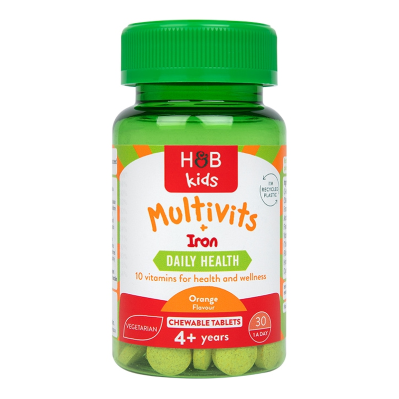Holland & Barrett Kids Multivits & Iron 30 Tablets | London Grocery