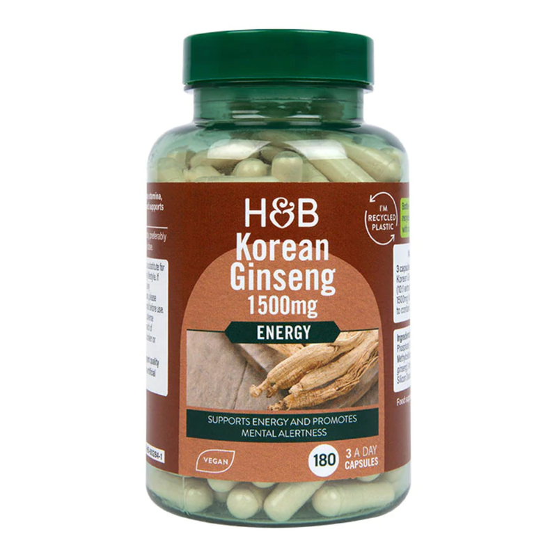 Holland & Barrett Korean Ginseng 180 Capsules | London Grocery