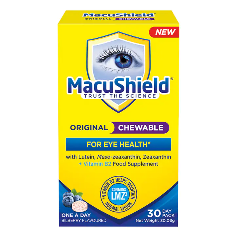 MacuShield Original Formula Bilberry Flavour 30 Chewables | London Grocery