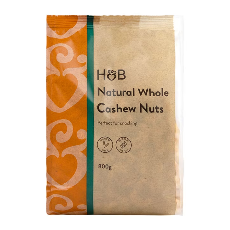 Holland & Barrett Natural Whole Cashew Nuts 800g | London Grocery