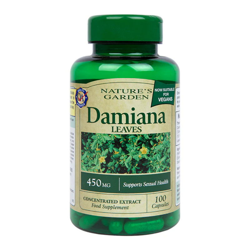 Nature's Garden Damiana Leaves Capsules 450mg 100 Capsules | London Grocery