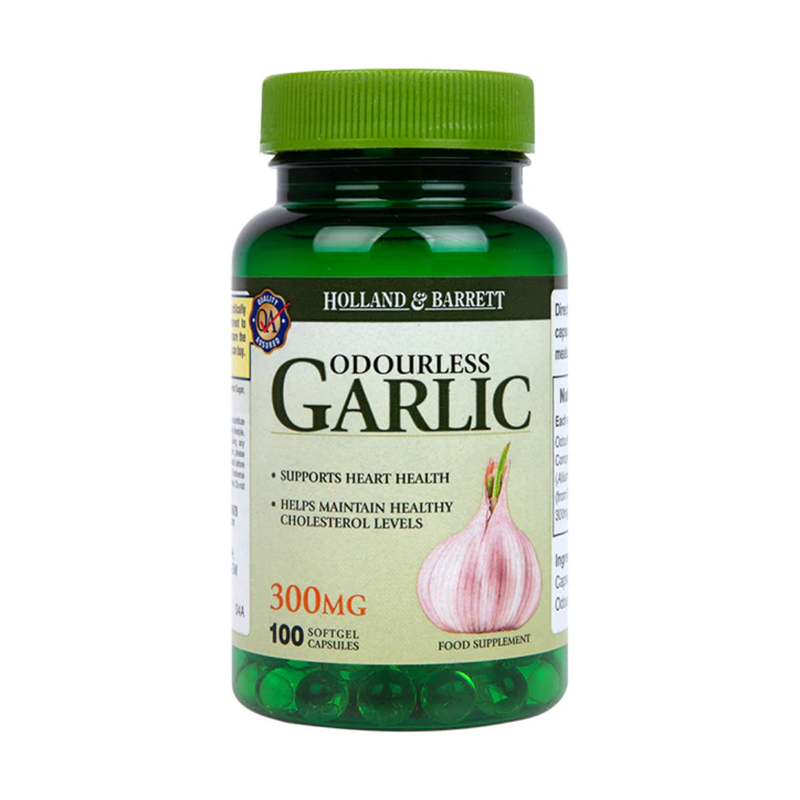 Holland & Barrett Odourless Garlic 300mg 100 Capsules | London Grocery