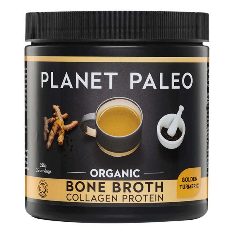 Planet Paleo Organic Bone Broth Collagen Protein 225g - Golden Turmeric | London Grocery