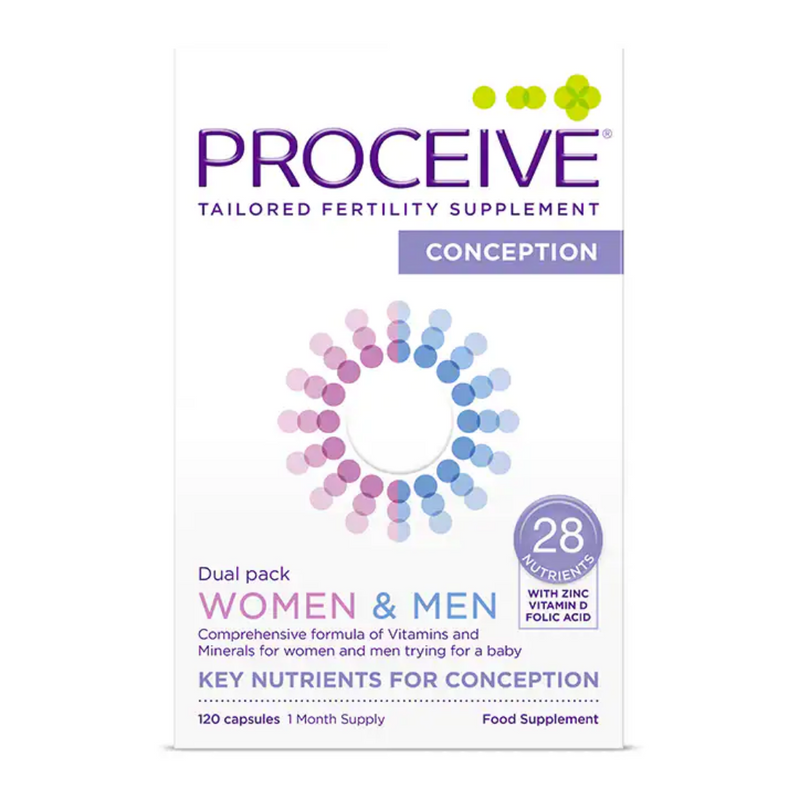 Proceive Women & Men Dual Pack Advanced Fertility Supplement 120 Capsules | London Grocery