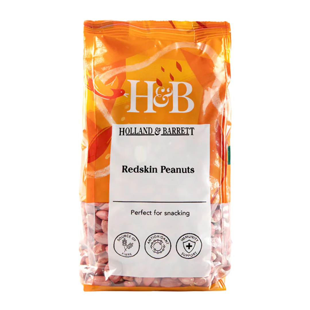 Buy Holland & Barrett Redskin Peanuts 500g | London Grocery
