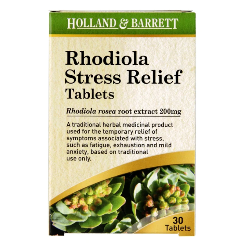 Holland & Barrett Rhodiola Stress Relief 30 Tablets 200mg | London Grocery