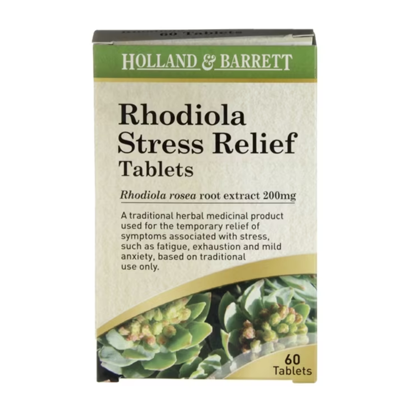 Holland & Barrett Rhodiola Stress Relief 60 Tablets 200mg | London Grocery