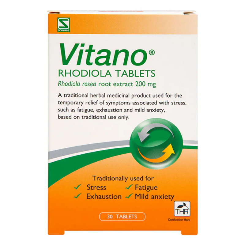 Schwabe Pharma Vitano Rhodiola Rosea Root 200mg 30 Tablets | London Grocery
