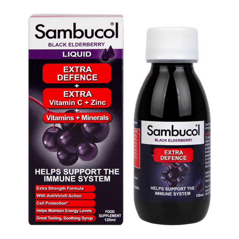 Sambucol Extra Defence Black Elderberry Liquid 120ml | London Grocery