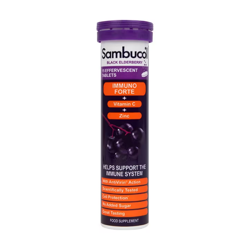 Sambucol Immuno Forte 15 Effervescent Tablets | London Grocery