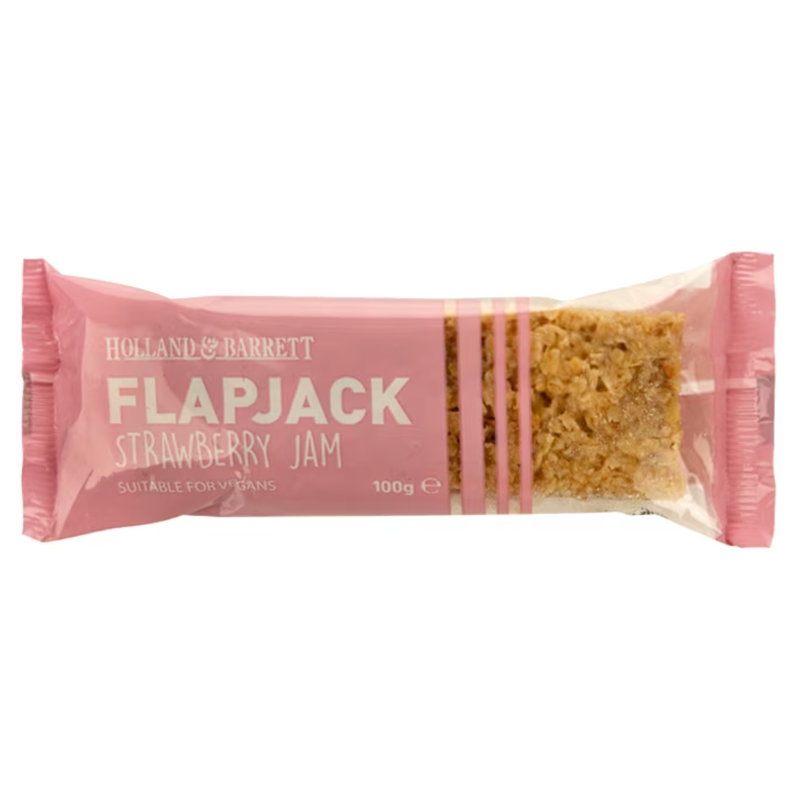 Holland & Barrett Strawberry Jam Flapjack 100g | London Grocery