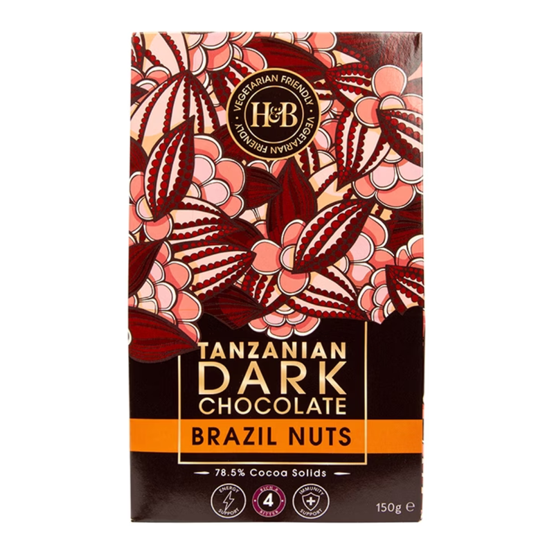 Holland & Barrett Tanzanian Dark Chocolate Brazil Nuts 150g | London Grocery