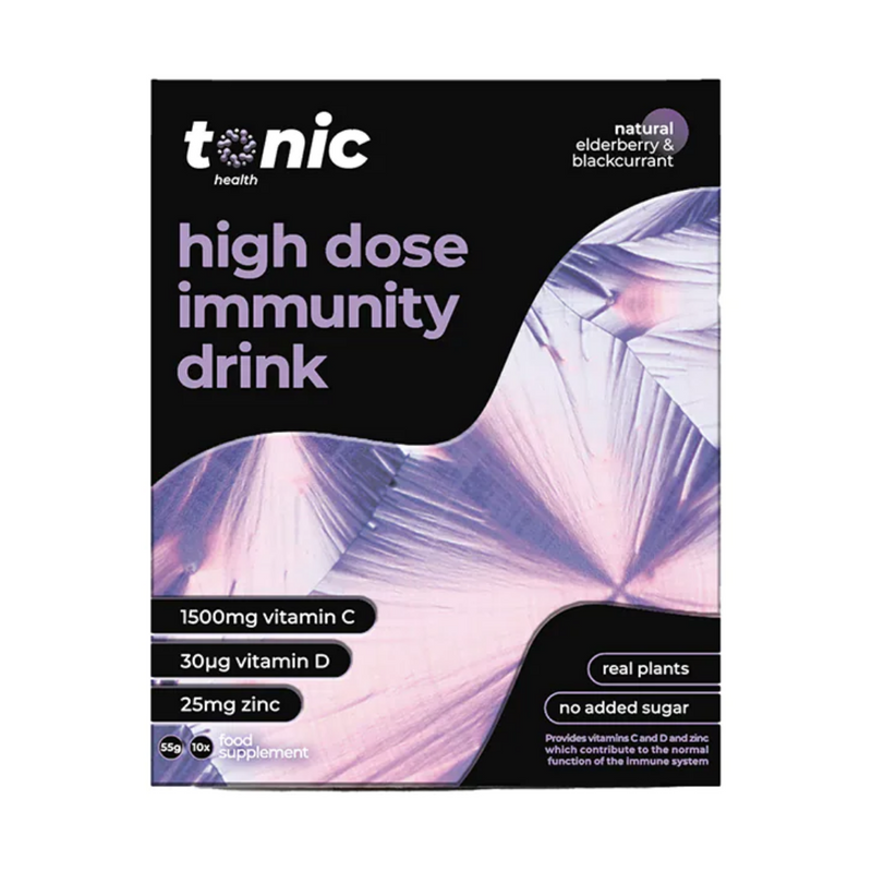 Tonic Health High Dose Immunity Drink Elderberry & Blackcurrant Flavour 10 Sachets | London Grocery