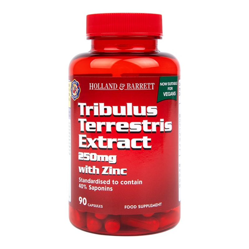 Holland & Barrett Tribulus Terrestris Extract with Zinc 250mg 90 Capsules | London Grocery