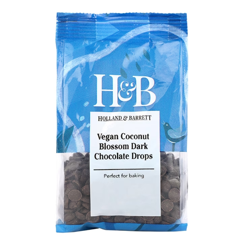 Holland & Barrett Vegan Dark Chocolate Coconut Blossom Drops 125g | London Grocery