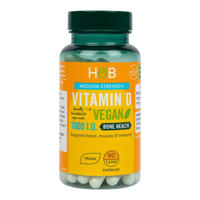 Holland & Barrett Vegan Vitamin D 1000 I.U 25ug 90 Capsules | London Grocery