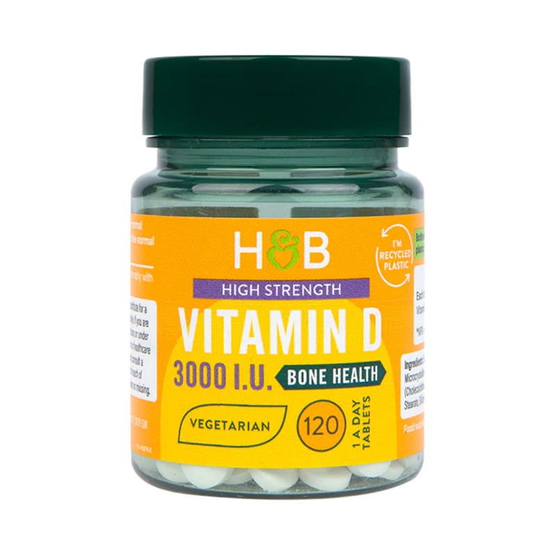 Holland & Barrett Vitamin D 3000 I.U. 75ug 120 Tablets | London Grocery