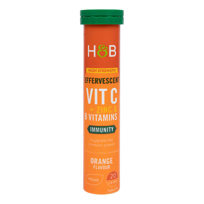 Holland & Barrett Vitamin C, Vitamin B & Zinc 20 Effervescent Tablets | London Grocery