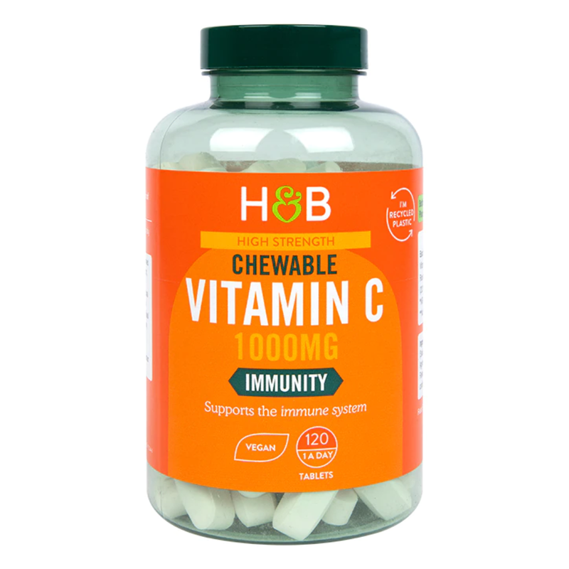 Holland & Barrett High Strength Chewable Vitamin C 1000mg 120 Tablets | London Grocery