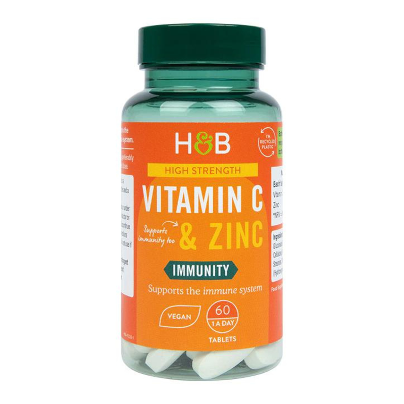 Holland & Barrett Vitamin C & Zinc 60 Tablets | London Grocery