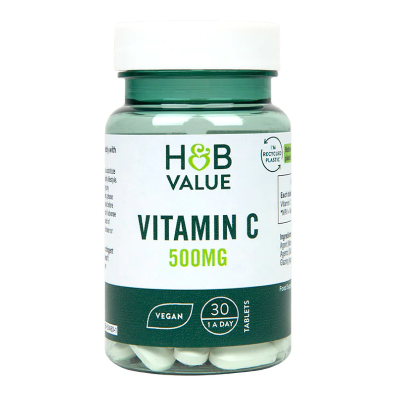 H&B Value Vitamin C 500mg 30 Tablets | London Grocery