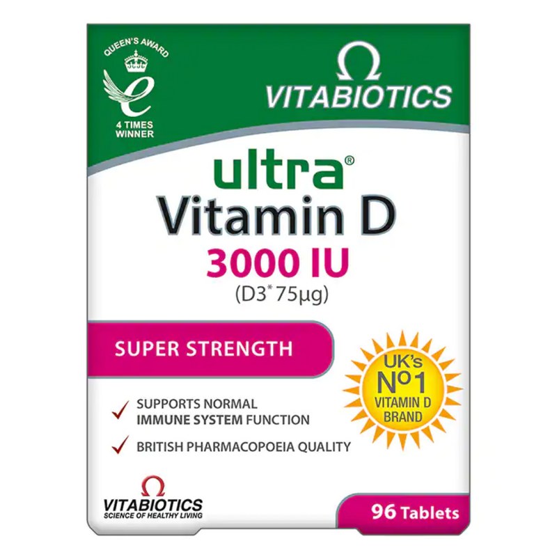 Vitabiotics Ultra Vitamin D 3000IU 96 Tablets | London Grocery