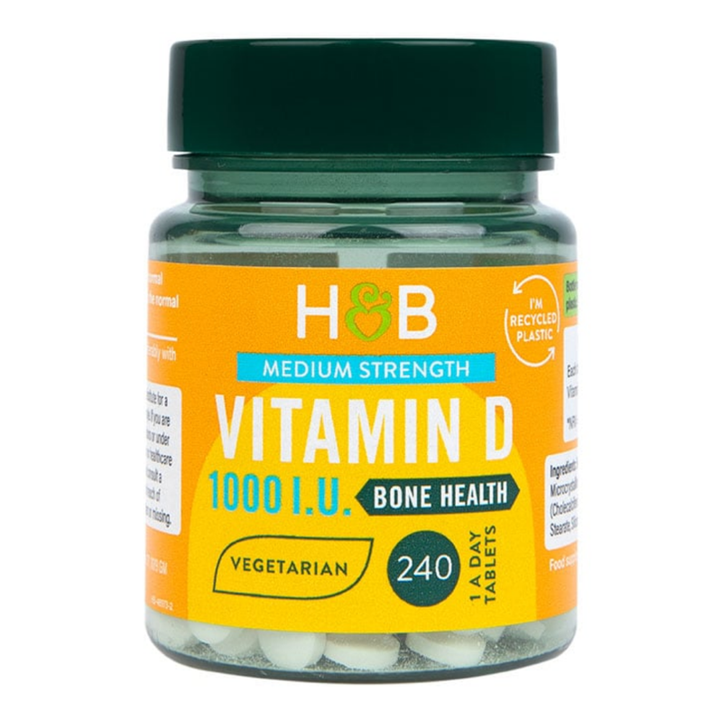 Holland & Barrett Vitamin D3 1000 I.U 25ug 240 Tablets | London Grocery