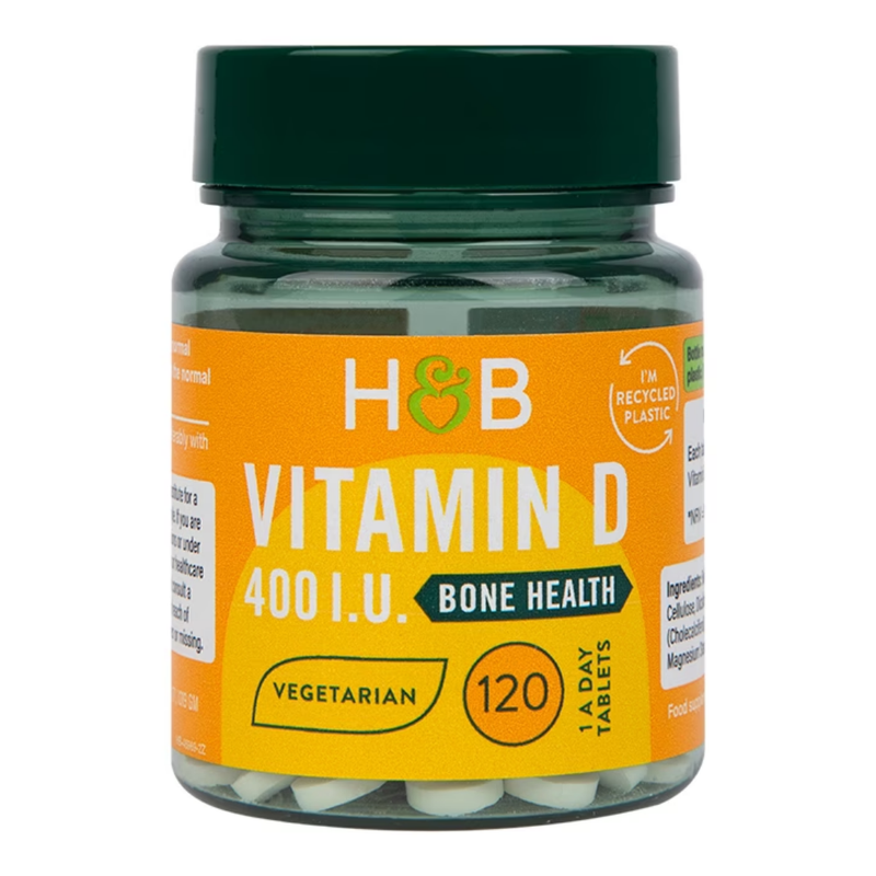 Holland & Barrett Vitamin D3 400 I.U. 10ug 120 Tablets | London Grocery