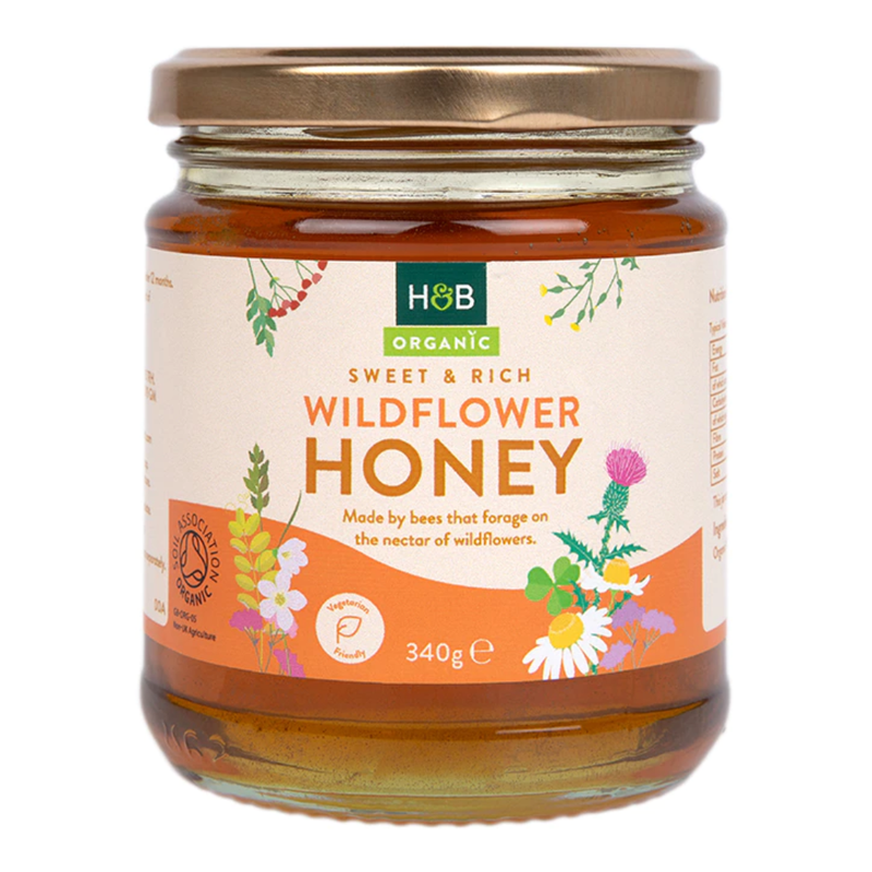 Holland & Barrett Organic Wild Flower Clear Honey 340g | London Grocery