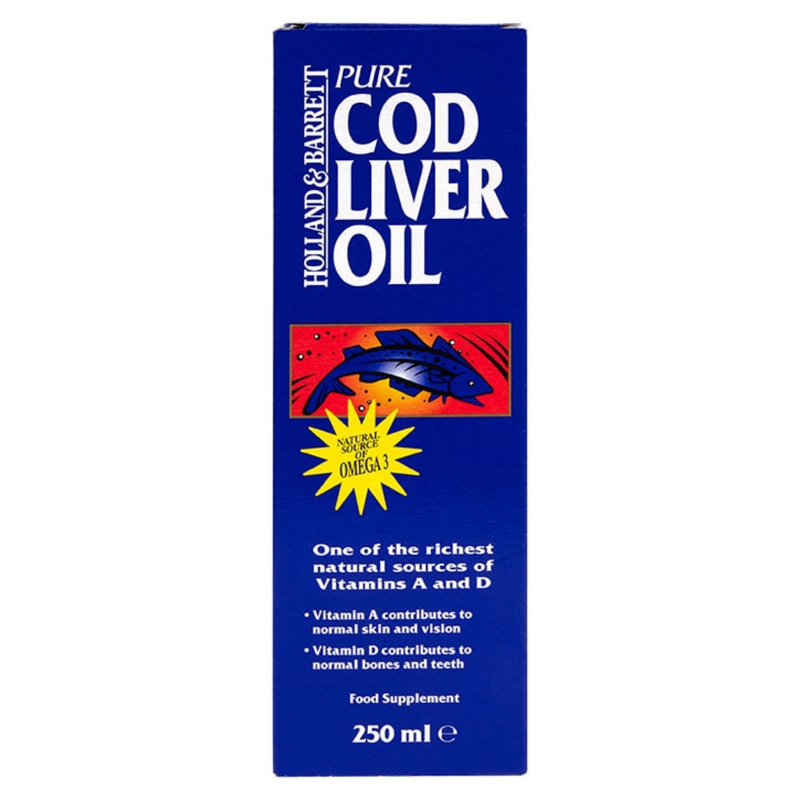Holland & Barrett Cod Liver Oil Pure Liquid 250ml | London Grocery