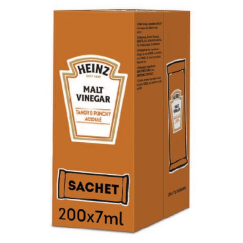 Heinz Malt Vinegar 200 Sachets x 7g  - London Grocery