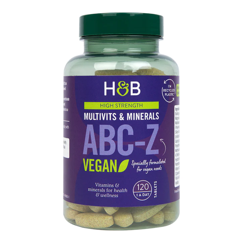 Holland & Barrett High Strength ABC to Z Vegan Multivitamins 120 Tablets | London Grocery