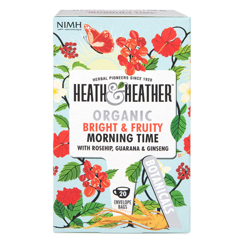 Heath & Heather Organic Morning Time 20 Tea Bags | London Grocery