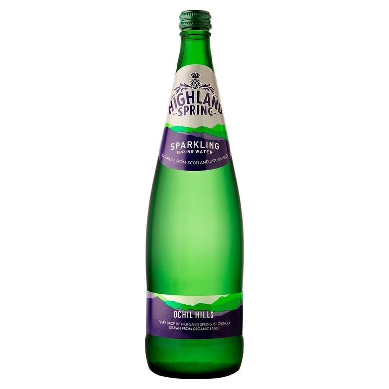 Highland Sparkling Water in Glass Bottle 1 lt x 12 - London Grocery