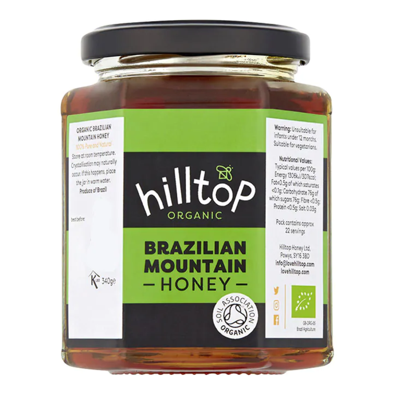 Hilltop Honey Organic Brazilian Mountain Honey 340g | London Grocery