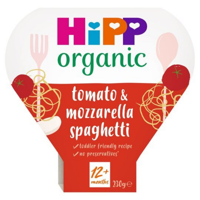 Hipp Organic 1 Year Spaghetti With Tomato & Mozzarella Sauce 230gr-London Grocery