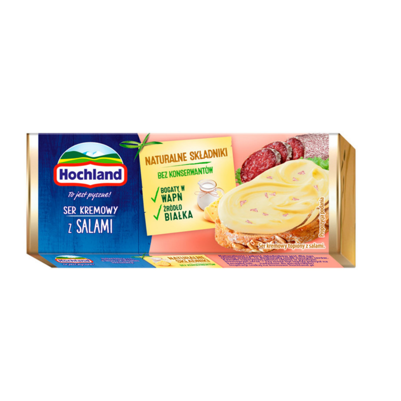 Hochland Block Cheese with Salami 90gr-London Grocery