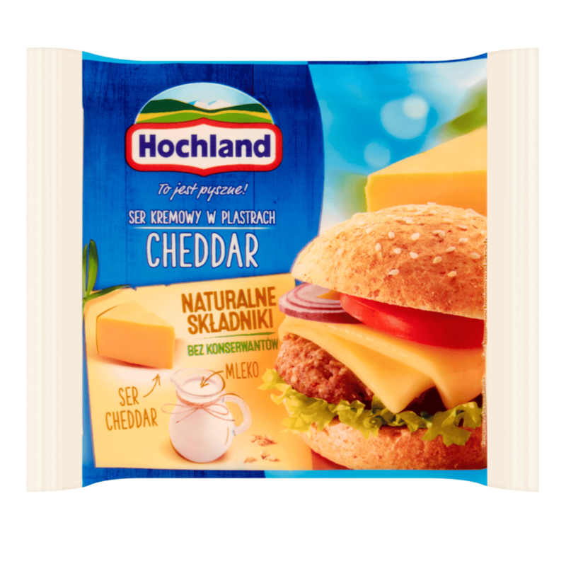 Hochland Sliced Cheddar Cheese 130gr-London Grocery