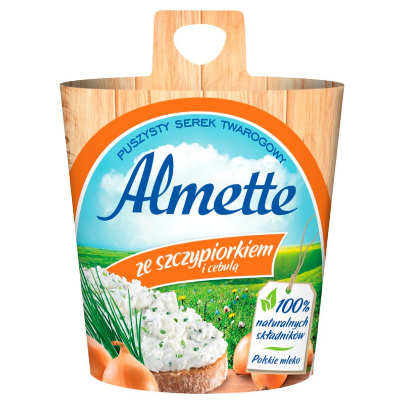 Hochland Almette Szczypiorkiem (Onion & Herbs) Spreadable Cheese 24 Pieces 150gr-London Grocery