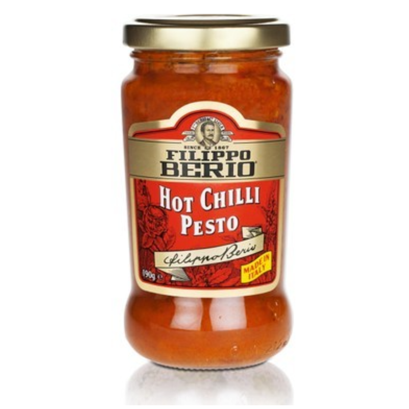 Filippo Berio Hot Chilli Pesto 190gr -London Grocery
