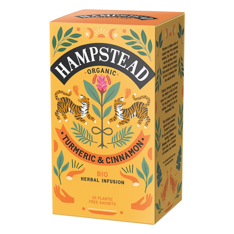 Hampstead Turmeric with Cinnamon Tea 20 Bags | London Grocery