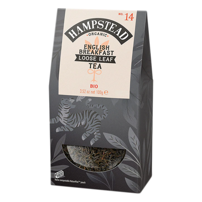 Hampstead Organic English Breakfast Loose Leaf Tea 100g | London Grocery