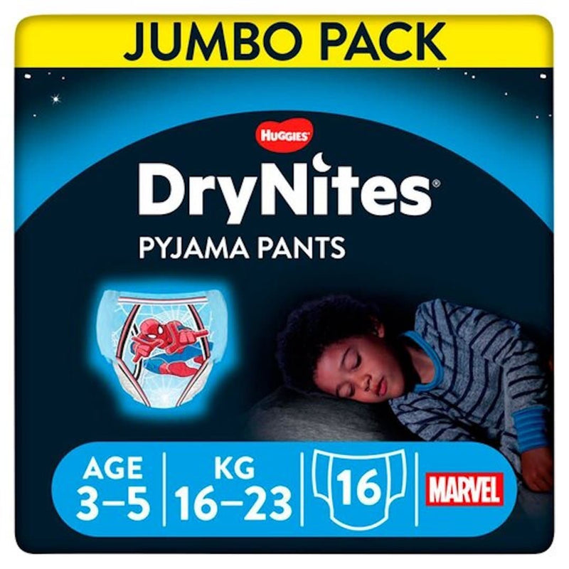 Huggies Drynites Boy 3-5Yrs 16 Pyjama Pants-London Grocery