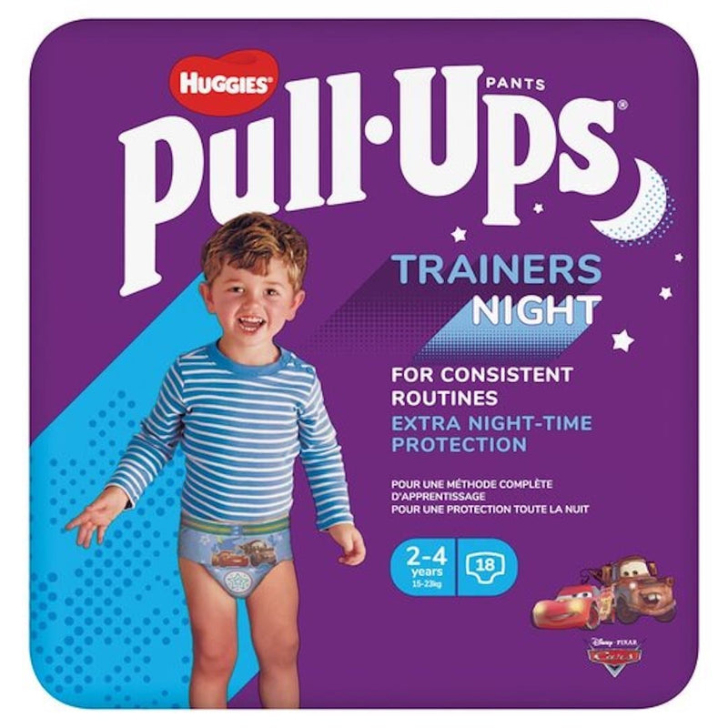 Huggies Pull Ups Blue Training Pants 2-4 Years Night 18 Pack-London Grocery