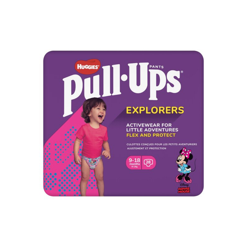 Huggies Pull Ups Explorers 9-18 Pink 28 Pack-London Grocery